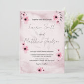 Invitations de mariage rose (Debout devant)
