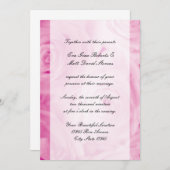 Invitations de mariage rose (Devant / Derrière)
