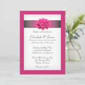 Invitations de mariage rose (Debout devant)