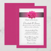 Invitations de mariage rose (Devant / Derrière)