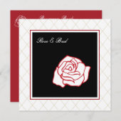 Invitations de mariage rose (Devant / Derrière)