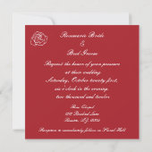 Invitations de mariage rose (Dos)