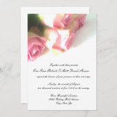 Invitations de mariage rose (Devant / Derrière)