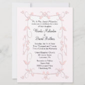Invitations de mariage rose délicates (Devant)
