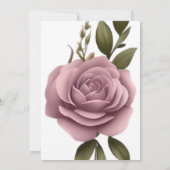 Invitations de mariage Rose élégantes (Dos)