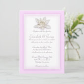 Invitations De Mariage Rose Et Blanc (Debout devant)