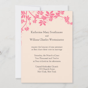 Invitations De Mariage Rose Et Ivoire