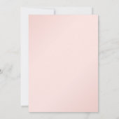 Invitations de mariage rose et or floral (Dos)