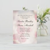 Invitations de mariage rose floral (Debout devant)