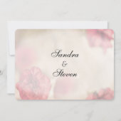 Invitations de mariage rose floral (Dos)