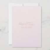 Invitations de mariage rose Gold (Devant)