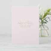 Invitations de mariage rose Gold (Debout devant)