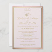 Invitations de mariage rose Gold (Dos)
