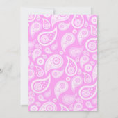 Invitations de mariage rose rose (Dos)