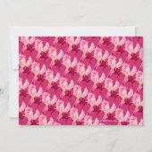 Invitations de mariage rose rouge d'Iris (Dos)