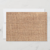 Invitations de mariage roses à Burlap en Russie (Dos)