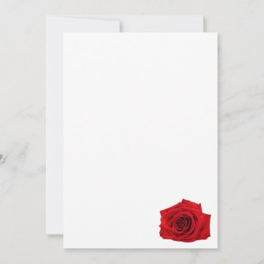 INVITATIONS DE Mariage Roses Rouges (Dos)