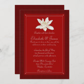 Invitations de mariage rouge (Devant / Derrière)