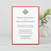 Invitations De Mariage Rouge Et Noir (Debout devant)