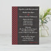 Invitations de mariage rouge et noir (Debout devant)