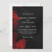 invitations de mariage rouge et noir (Devant)
