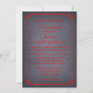 Invitations de mariage rouge et noir