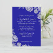 Invitations de mariage royal bleu (Debout devant)