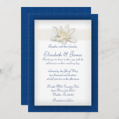 Invitations de mariage royal bleu (Devant / Derrière)
