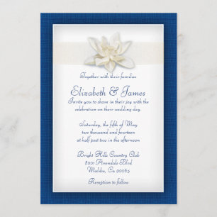 Invitations de mariage royal bleu