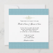Invitations de mariage royal bleu simples et éléga (Devant)