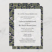 Invitations de mariage royal floral (Devant / Derrière)