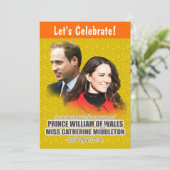 Invitations de mariage royal William & Kate (Debout devant)