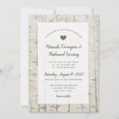 Invitations de mariage Rustic Birch (Devant)
