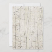 Invitations de mariage Rustic Birch (Dos)