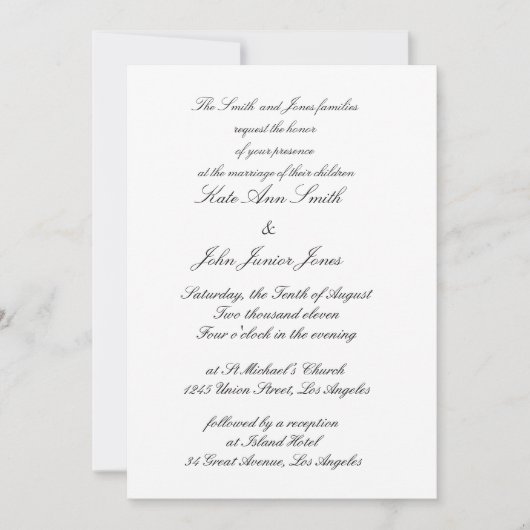Invitations de mariage rustique (Devant)