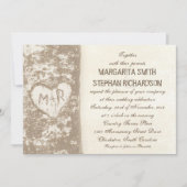Invitations de mariage rustique (Devant)
