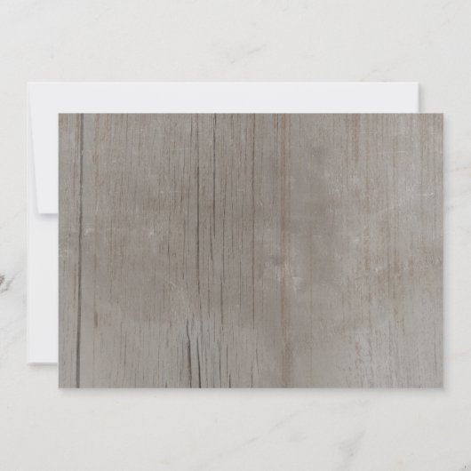 Invitations de mariage rustique (Dos)