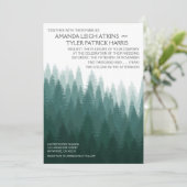 Invitations de mariage rustique À feuillage persis (Debout devant)