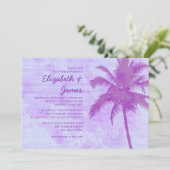 Invitations de mariage rustique à la plage de Palm (Debout devant)