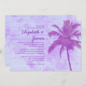 Invitations de mariage rustique à la plage de Palm (Devant / Derrière)