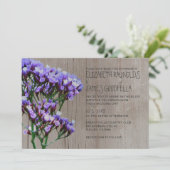 Invitations de mariage rustique au limonium (Debout devant)