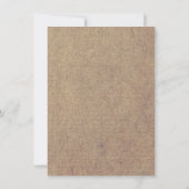 Invitations de mariage rustique au tournesol Vinta (Dos)