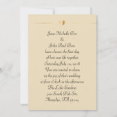 Invitations de mariage rustique Burlap et dentelle (Dos)