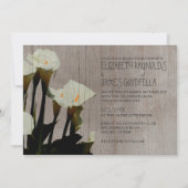 Invitations de mariage rustique Calla Lily (Devant)