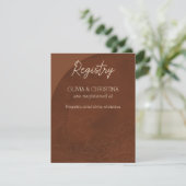Invitations de mariage rustique, Carte d'enregistr (Debout devant)