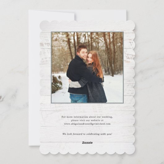 Invitations de mariage rustique chic (Dos)