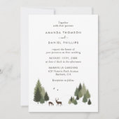 Invitations de mariage rustique dans la forêt de C (Devant)