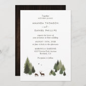 Invitations de mariage rustique dans la forêt de C (Devant / Derrière)