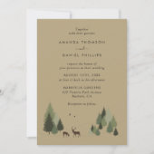 Invitations de mariage rustique dans la forêt de C (Devant)