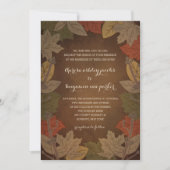 Invitations de mariage rustique d'automne (Devant)